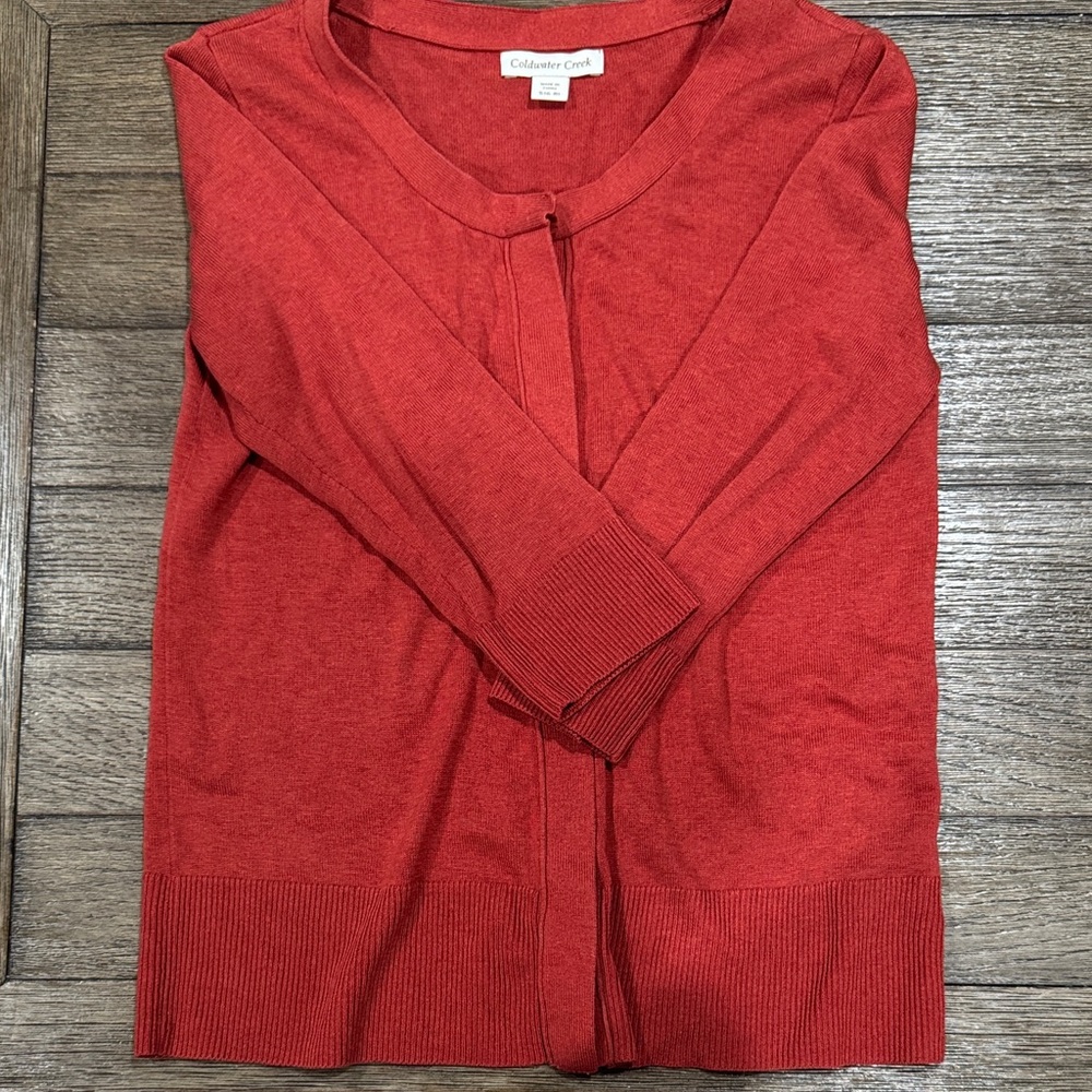 Coldwater Creek Vibrant Red Sweater